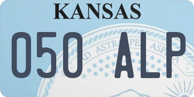 KS license plate 050ALP