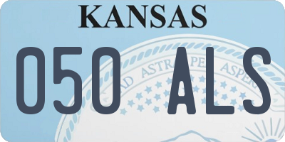 KS license plate 050ALS