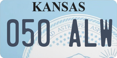 KS license plate 050ALW