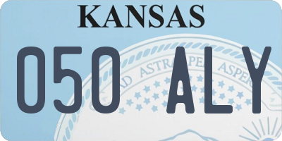 KS license plate 050ALY