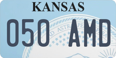 KS license plate 050AMD