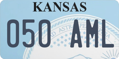 KS license plate 050AML