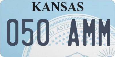 KS license plate 050AMM