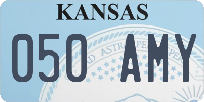 KS license plate 050AMY