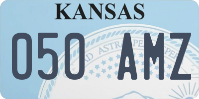KS license plate 050AMZ