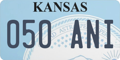 KS license plate 050ANI