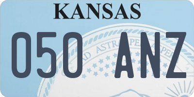 KS license plate 050ANZ