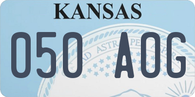 KS license plate 050AOG