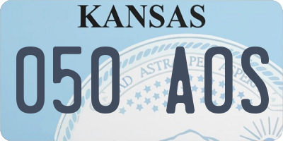 KS license plate 050AOS