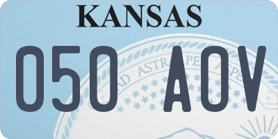 KS license plate 050AOV