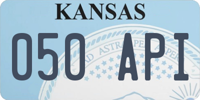KS license plate 050API