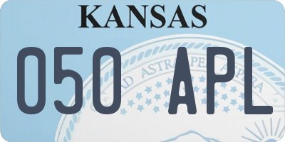 KS license plate 050APL