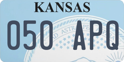 KS license plate 050APQ