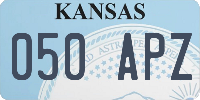 KS license plate 050APZ