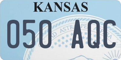 KS license plate 050AQC
