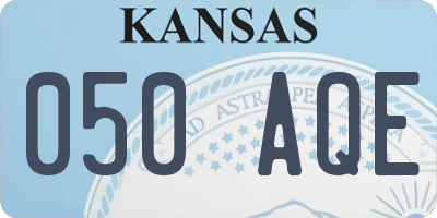 KS license plate 050AQE