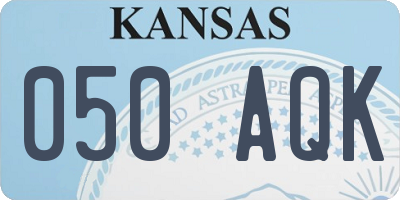 KS license plate 050AQK