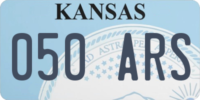 KS license plate 050ARS