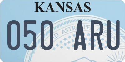 KS license plate 050ARU