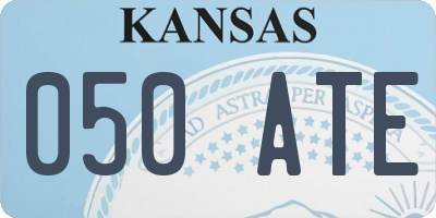 KS license plate 050ATE