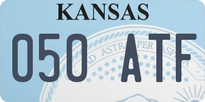 KS license plate 050ATF