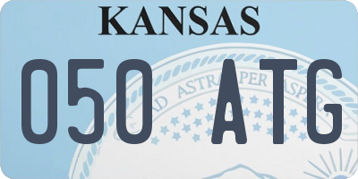 KS license plate 050ATG
