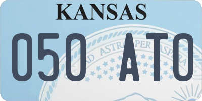 KS license plate 050ATO