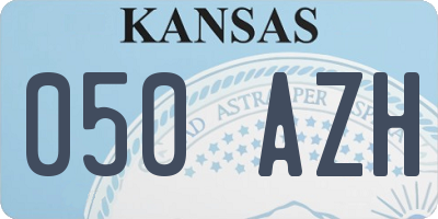 KS license plate 050AZH
