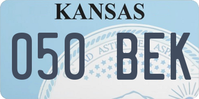 KS license plate 050BEK