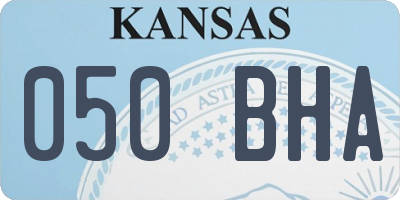 KS license plate 050BHA