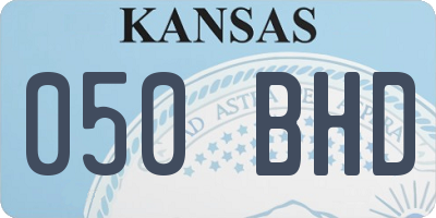 KS license plate 050BHD