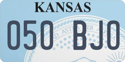 KS license plate 050BJO