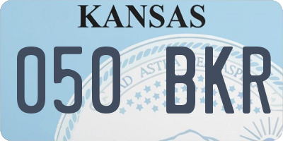 KS license plate 050BKR