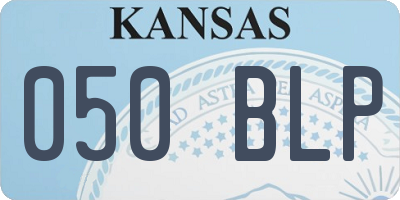 KS license plate 050BLP