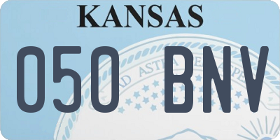 KS license plate 050BNV