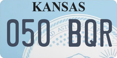 KS license plate 050BQR