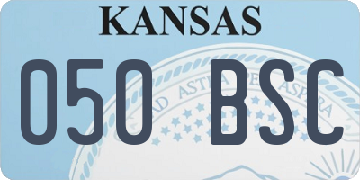 KS license plate 050BSC
