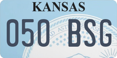 KS license plate 050BSG