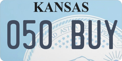 KS license plate 050BUY