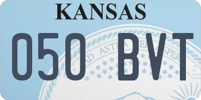 KS license plate 050BVT