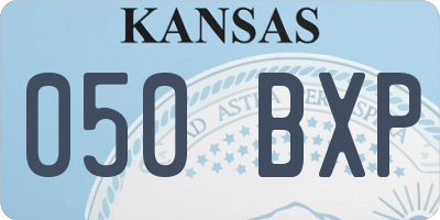 KS license plate 050BXP