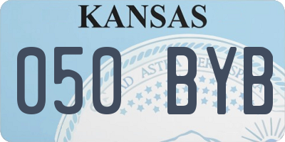 KS license plate 050BYB