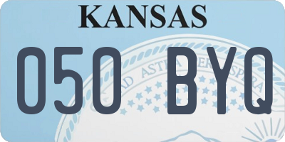 KS license plate 050BYQ