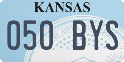KS license plate 050BYS