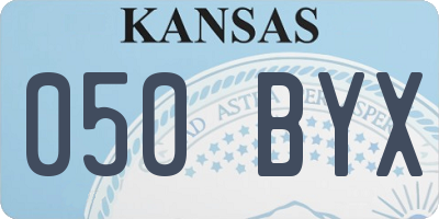 KS license plate 050BYX