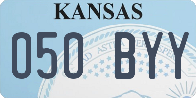 KS license plate 050BYY