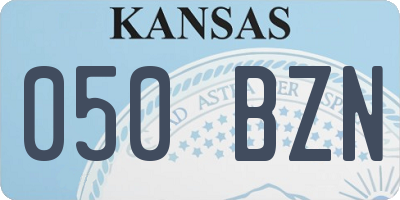 KS license plate 050BZN