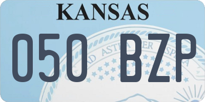 KS license plate 050BZP