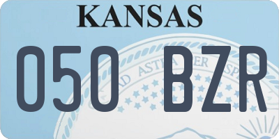 KS license plate 050BZR