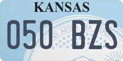 KS license plate 050BZS